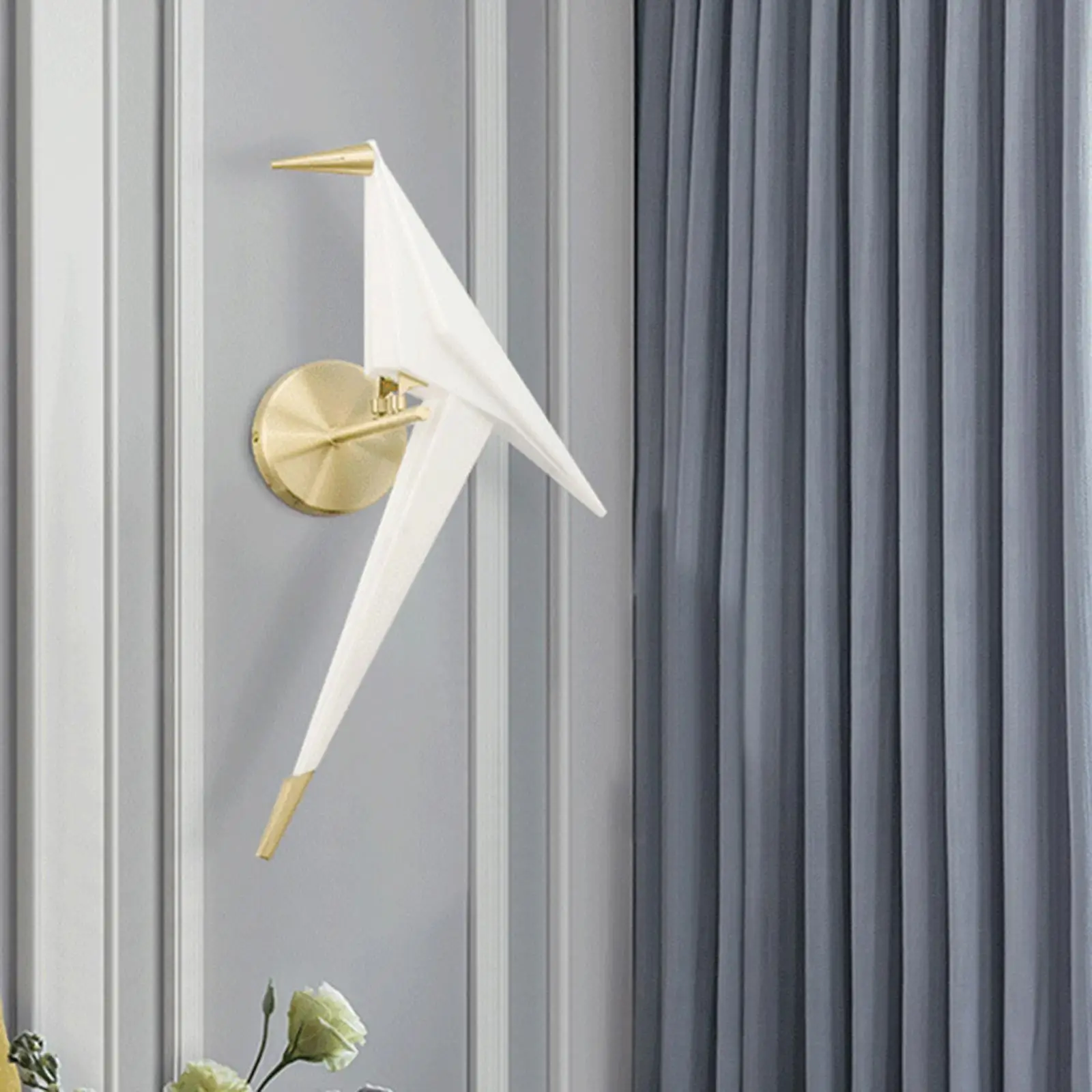 Stylish Single Head Sconce Origami Fauna Bird Wall Lamp for Restaurant Room