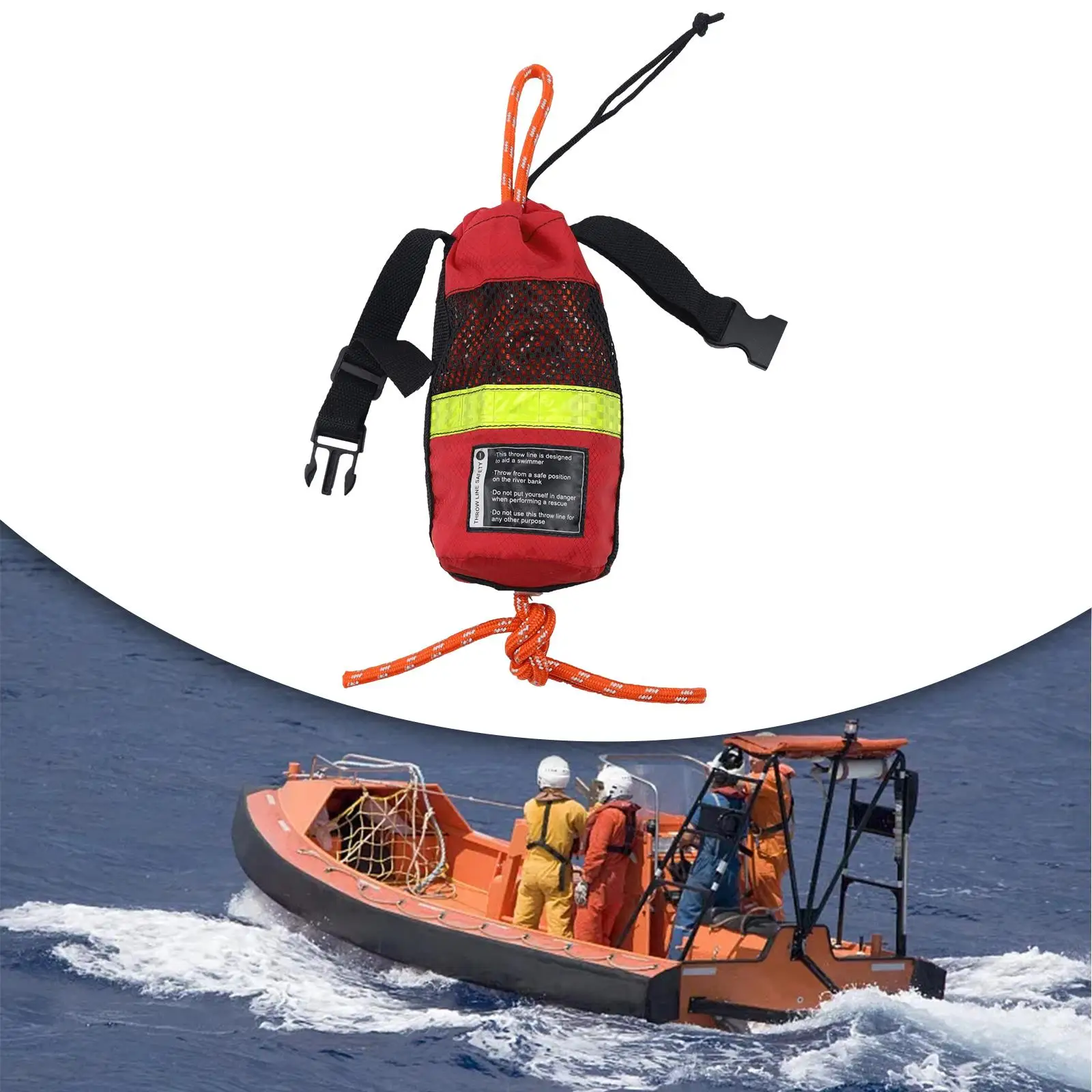 Throw Bag Lightweight Kayaking Marine Reflective Floating Throwing Rope