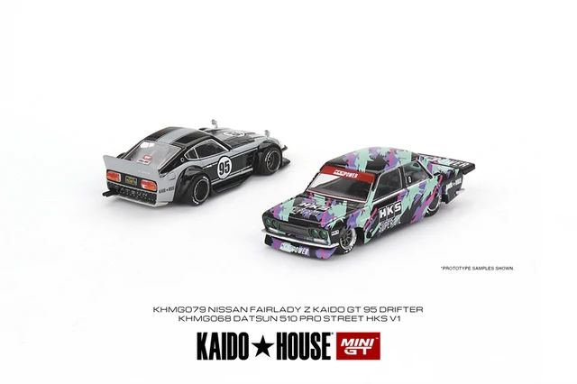 Kaido House x MINI GT 1:64 Datsun 510 Pro Street HKS V1 / Nissan