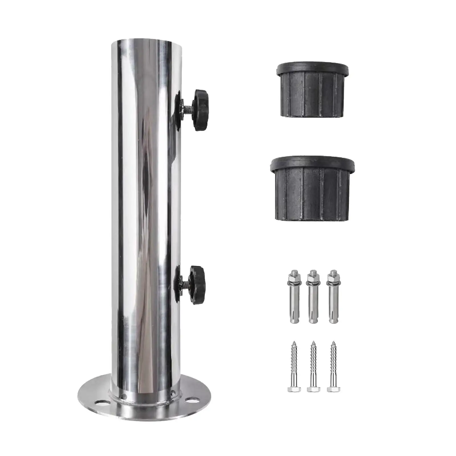 Deck Umbrella Base Stand Parasol Sun Shelter Stainless Steel Sun Umbrella Holder for Courtyard Docks Backyard Garden Yard