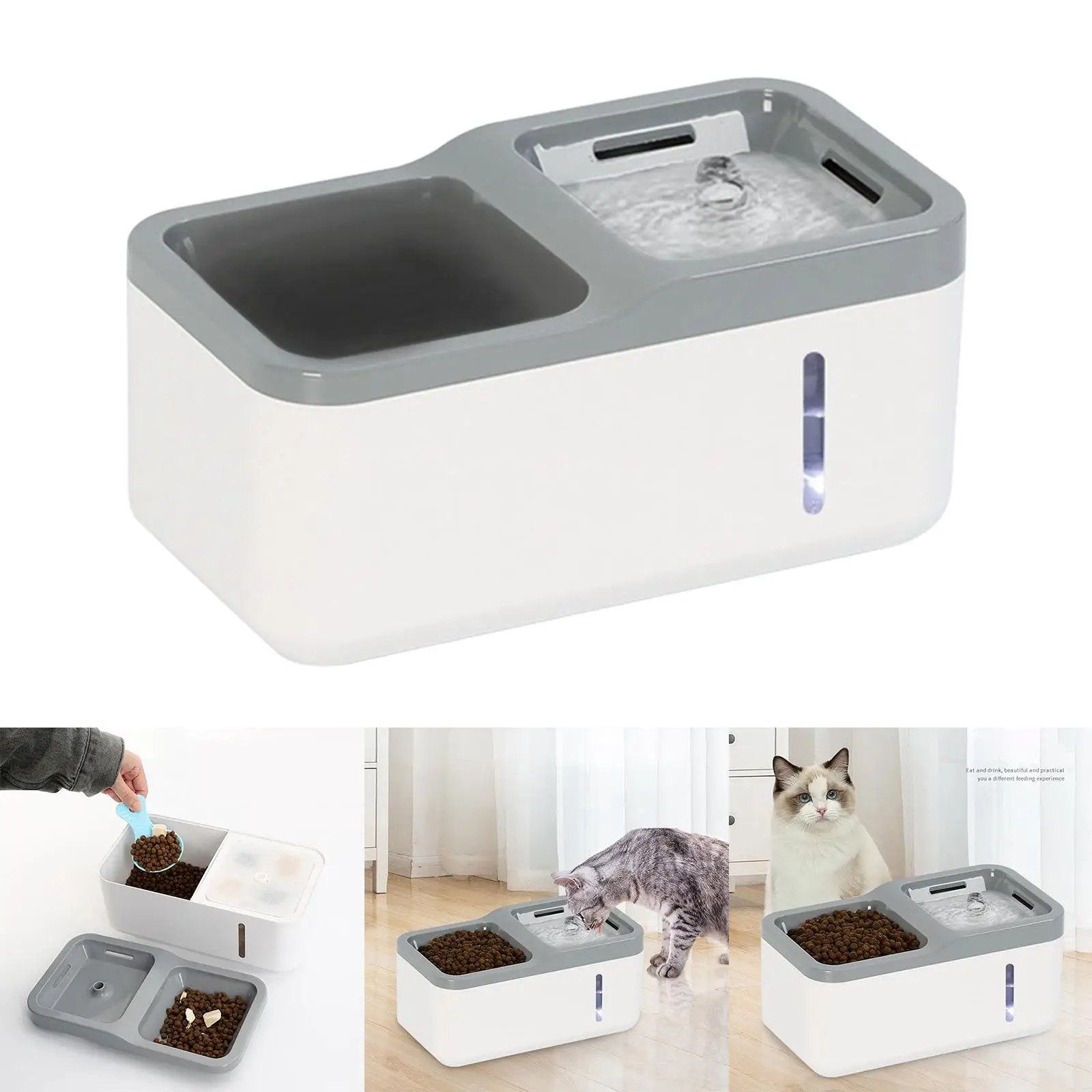 Water Food Dispenser Water Fountain Feeding 1.5L Bowl Automatic Pet Feeder for Dogs Cats Home Pet Shop Small Medium Large Dog
