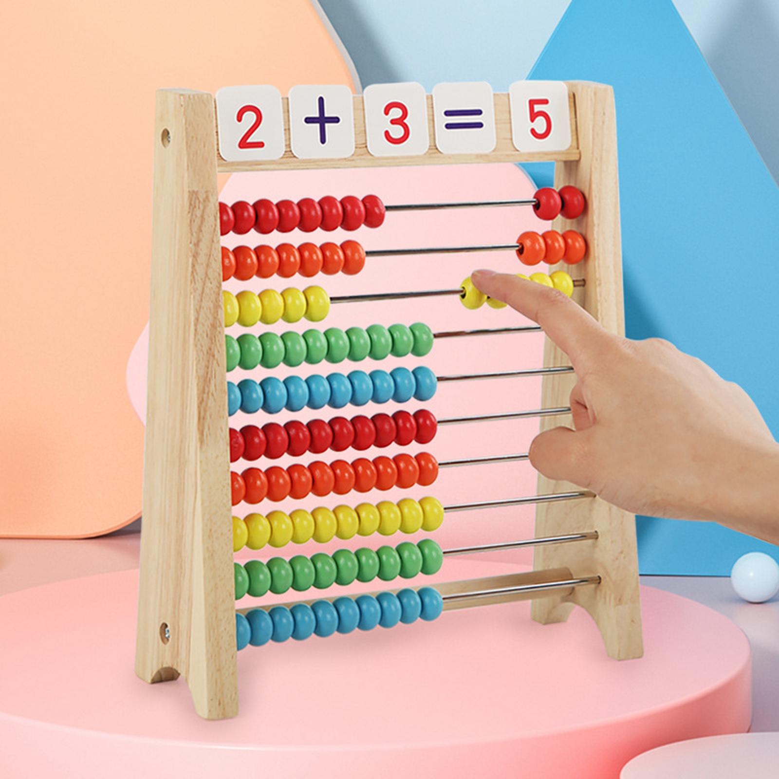 Learning Number Abacus Early Childhood Education Development Classic Math Game Toy for Kindergarten Boys Girls Children Toddlers