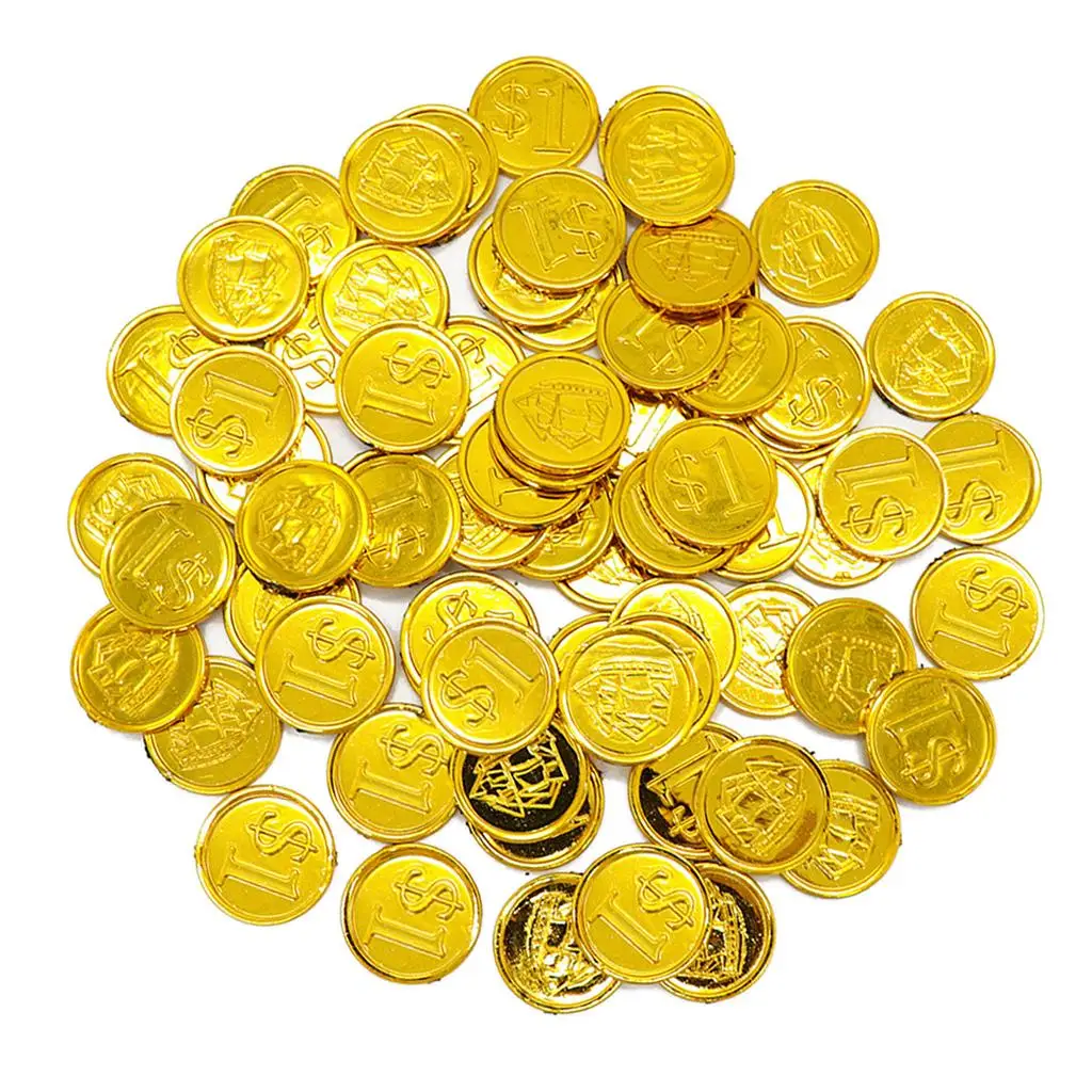 100 Pcs   Play Toy  Birthday Party Favors Money Coin