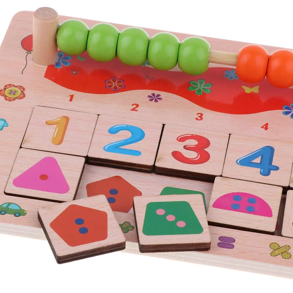 Kids Wooden Math Learning Board Counting Sticks Abacus Math Educational Toy