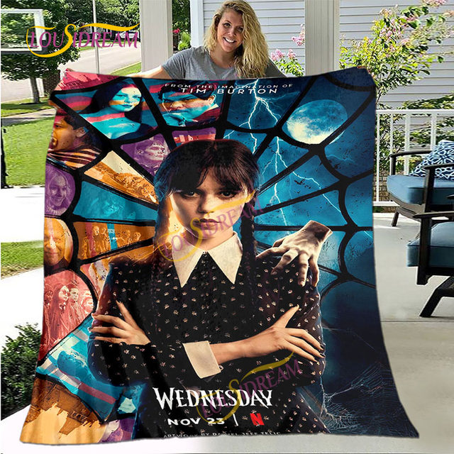 50x60 Inch Jumbo Soft Blanket Wednesday Addams Velveteen Horror Jenna  Ortega