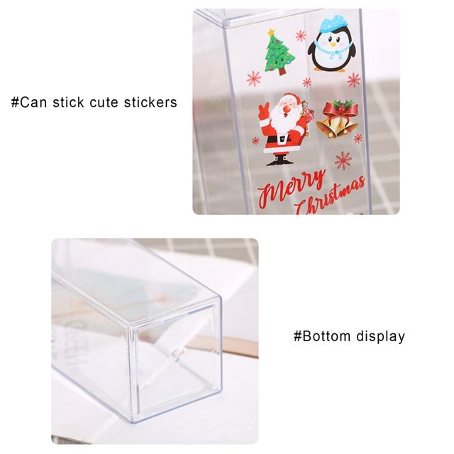 Etereauty Water Bottle Milk Carton Clear Bottles Square Container Plastic  Cup House Shaped Beverage Transparent Tea Flat 