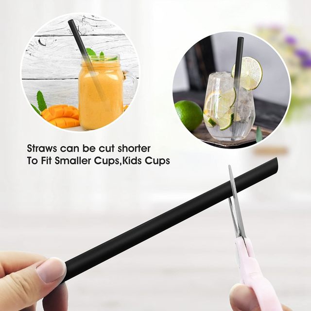 100 Pcs Multi Colors Jumbo Smoothie Straws Boba Straws,Plastic Milkshake  Straws Disposable Wide-mouthed Large Individually Wrapped Straws(0.43 Wide  X