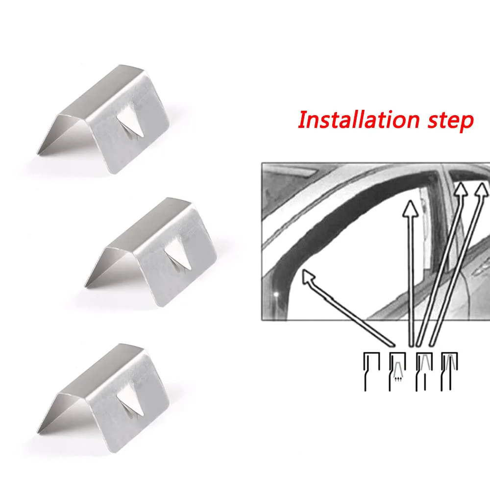 Vent Pluie Déflecteur Canal Métal Clips de fixation pour HEKO G3 SNED Clip 6 * 