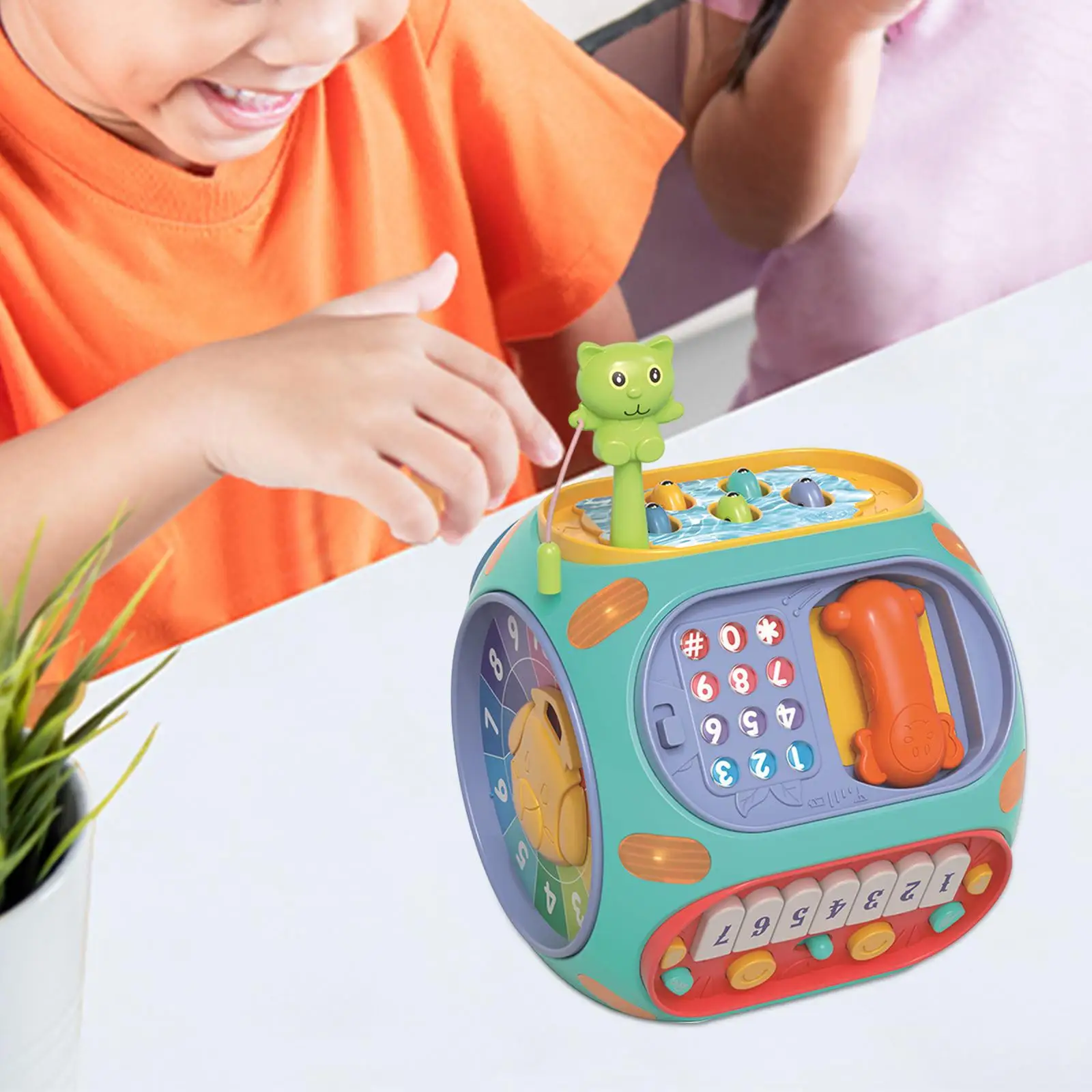 Light Sound Musical Cube Baby Activity Cube for Gifts Observation Fine Motor