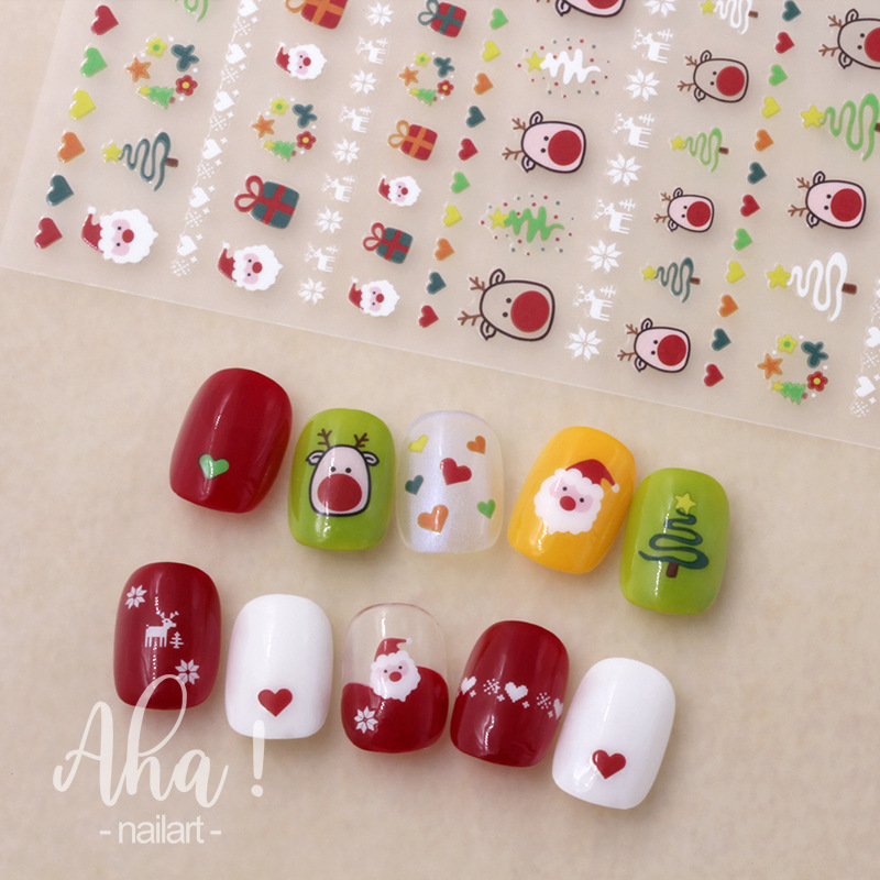 Best of Christmas Cartoon Santa Claus SnowflakeNail Art Sticker Deer Decals New Year Nails Decorations Stickers For Manicure Accessories Reviews & Tips