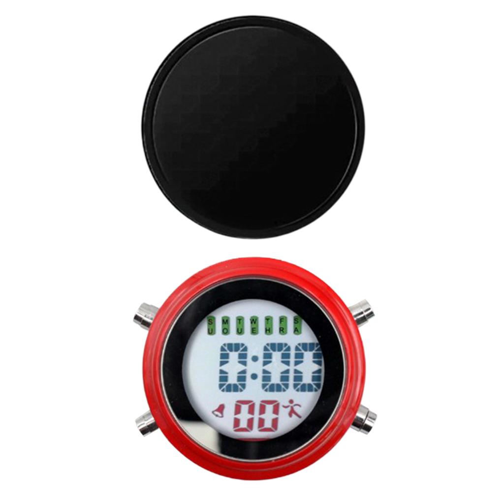 Waterproof Mini Alarm Clock Self Adhesive Motorbike Yacht Boat Digital Clock