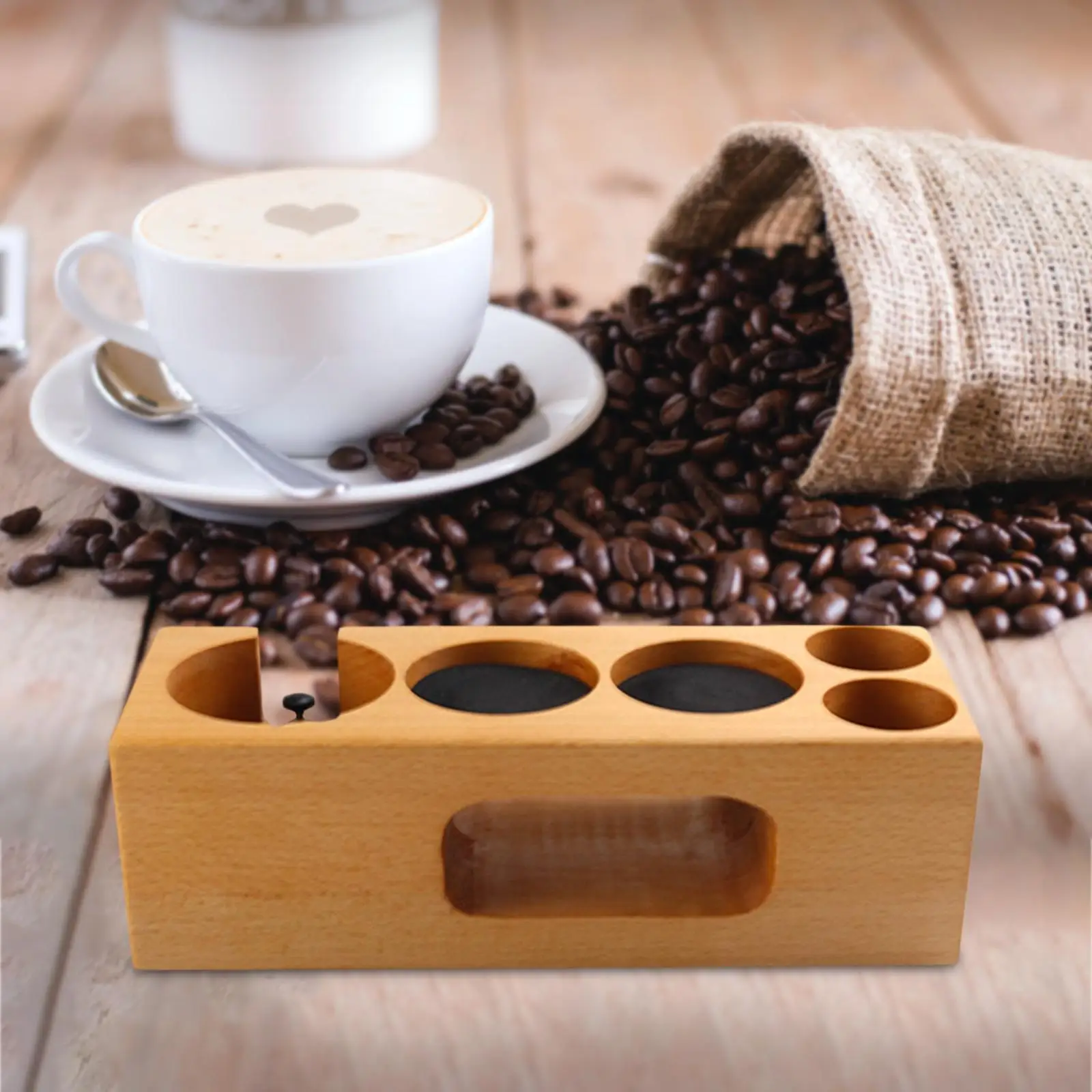 Coffee Filter Tamper Holder for Coffee Bar Counters Coffee Tamping Station 58 53 51mm Espresso Tamper Holder Portafilter Holder