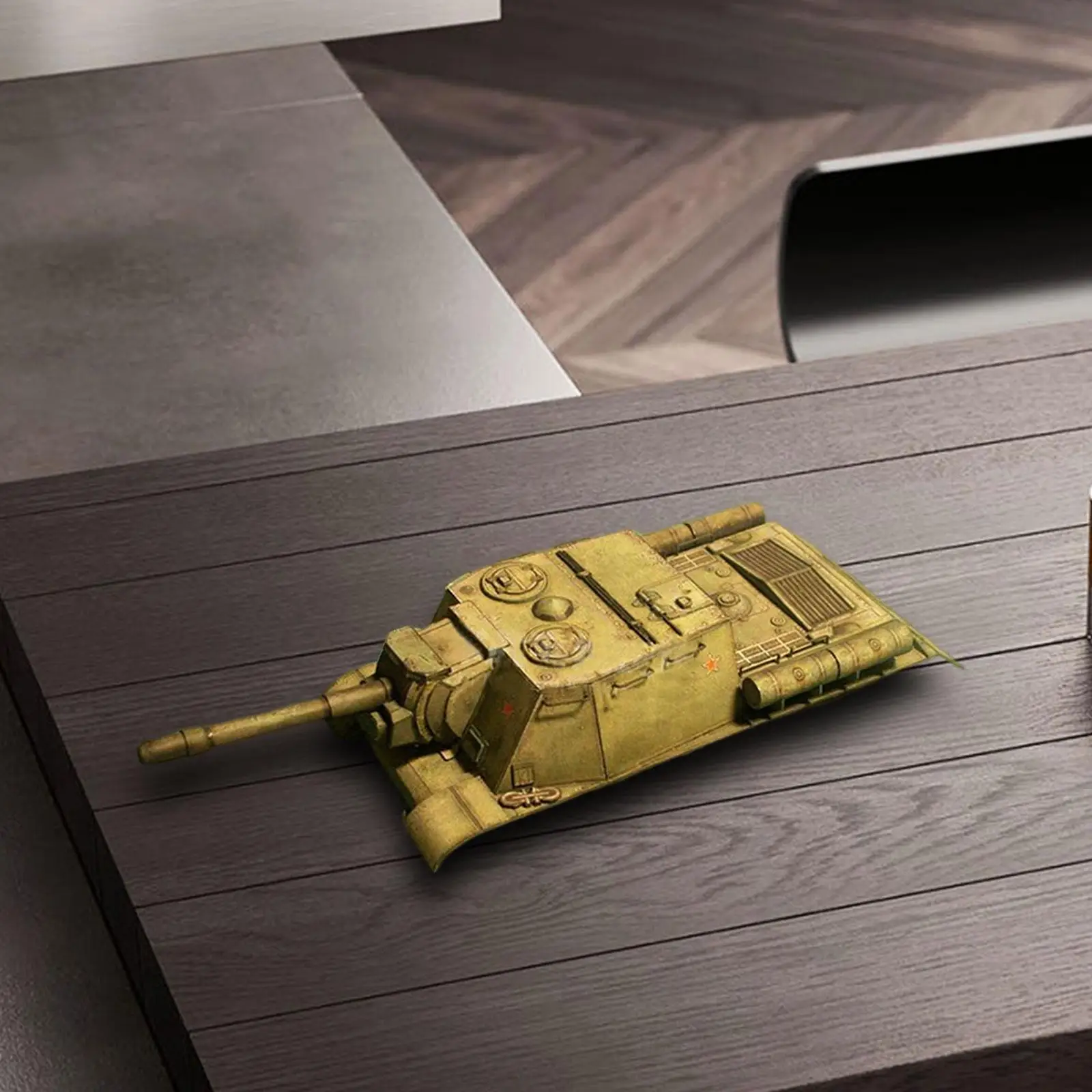 1/35 3D Puzzle Construction Building DIY Accs Handmade Model Engineering Tank Model for Decor Collections Shelf Desk Keepsake