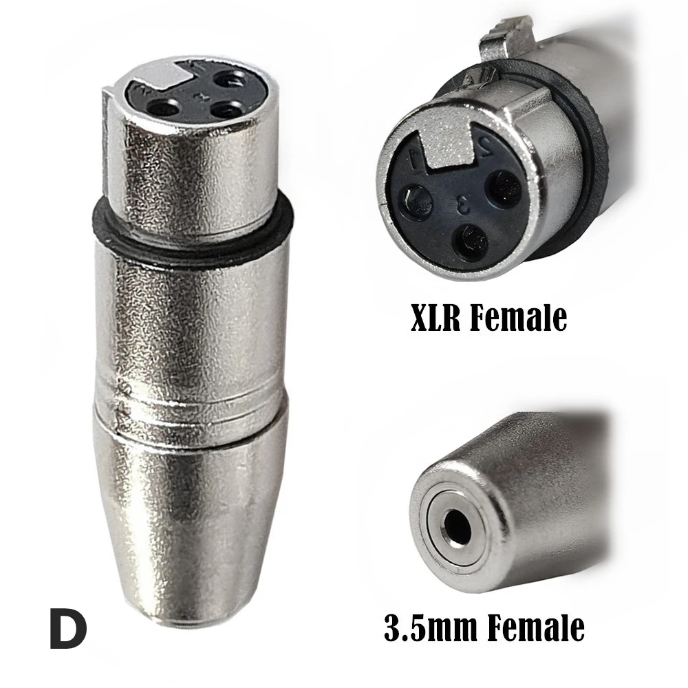 1 stücke XLR 3 Pin Buchse auf 3,5mm Buchse & Stecker 1/8 "TRS Mini Weibliche Stereo mikrofon Audio Adapter Konverter Stecker – Detail 1