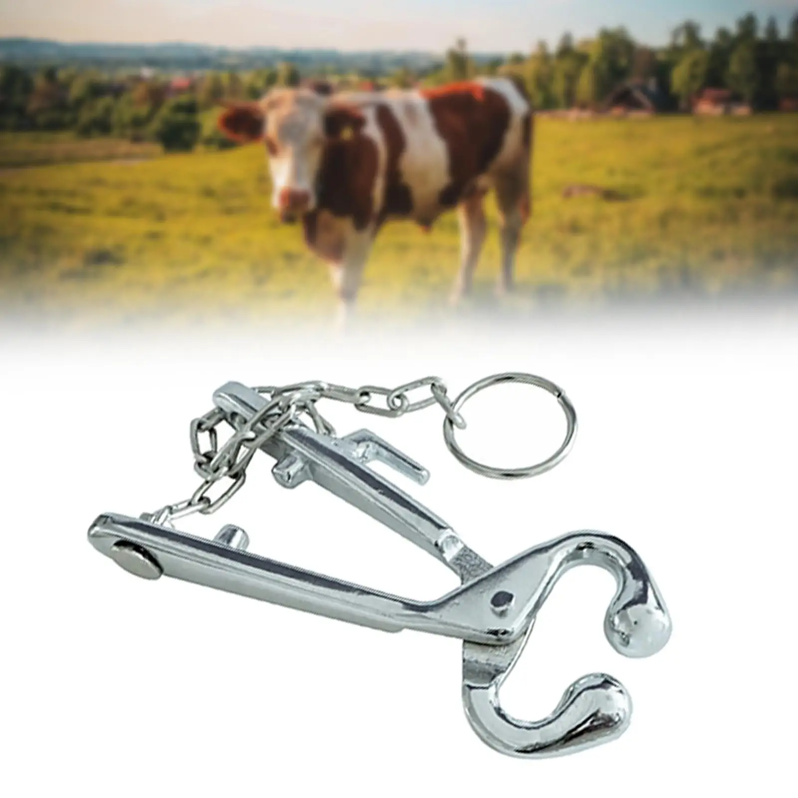 Stainless Steel Cattle Nose Pliers Binding Tool Punch Plier for Farm Animals