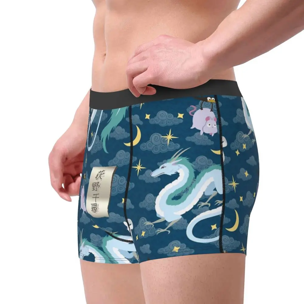 Novelty Boxer Shorts Panties Briefs Men Ghibli Spirited Away Underwear Mid Waist Underpants for Homme S-XXL mens sexy underwear
