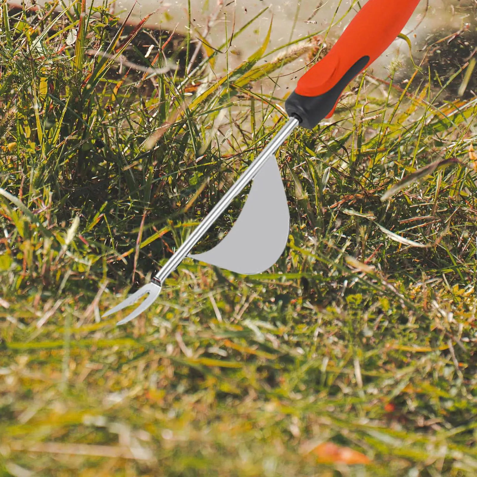 Manual Weeder with V Shaped Forks Heavy Duty Weeder Puller Garden Weeder Hand Tool for Garden Yard Removal Weeds Digging