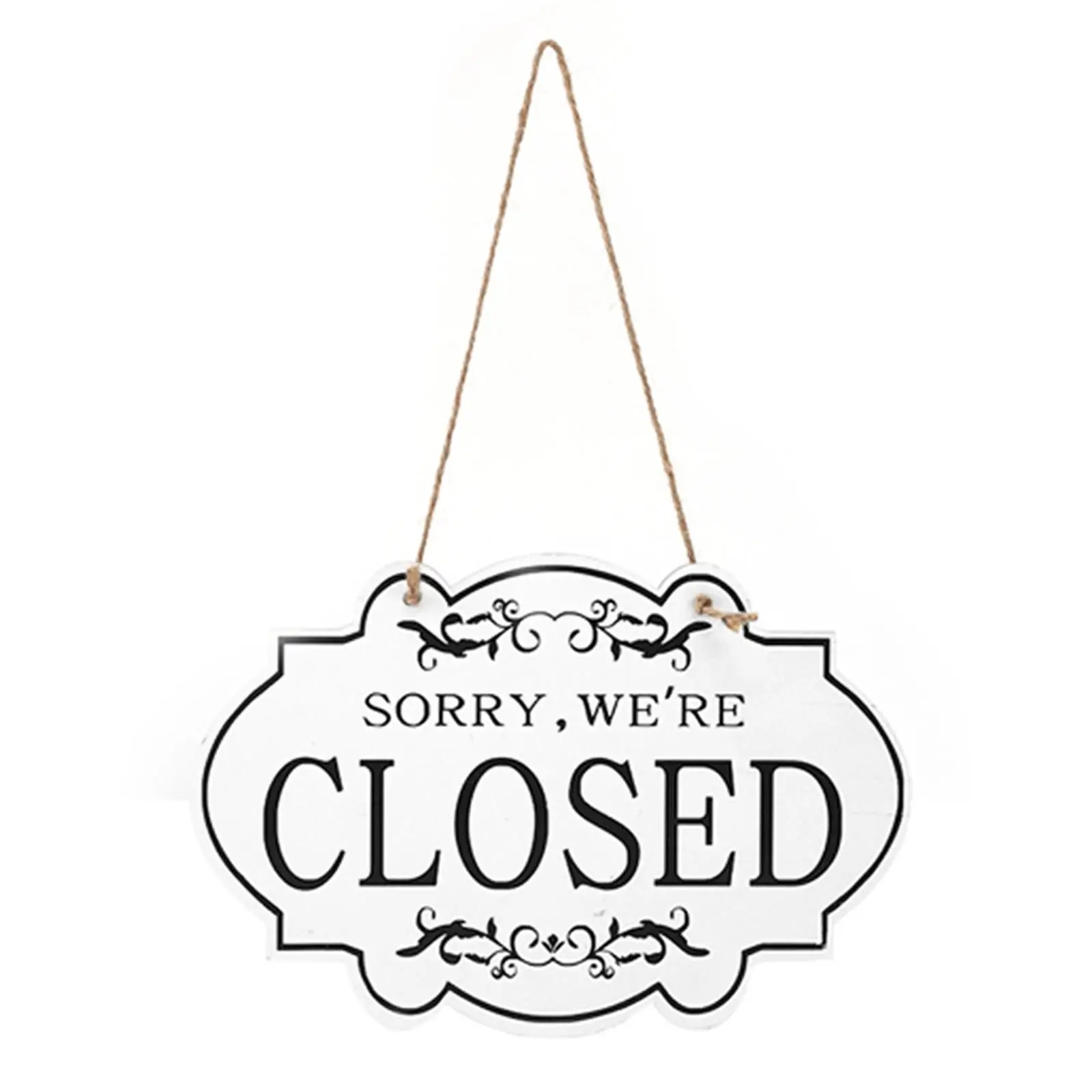 Double Sided Open and Closed Door Sign Business Sign Rustic Reversible Hanger Wood for Home Cafe Shop Farmhouse Porch Decoration