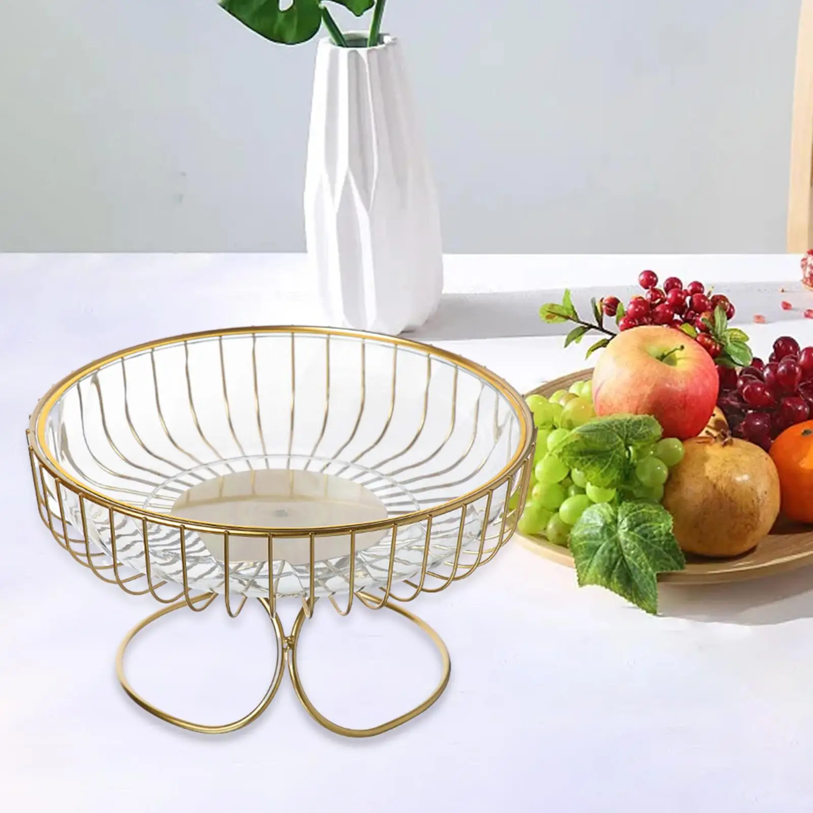 Countertop Fruit Holder Home Decoration Table Centerpiece Fruit Storage Basket for Kitchen Counters Holiday Party Birthday