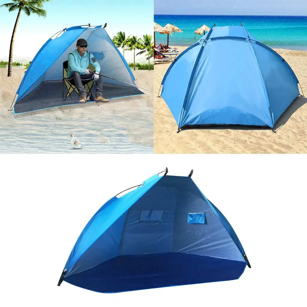 Quick Opening Beach Tent Half-Open
