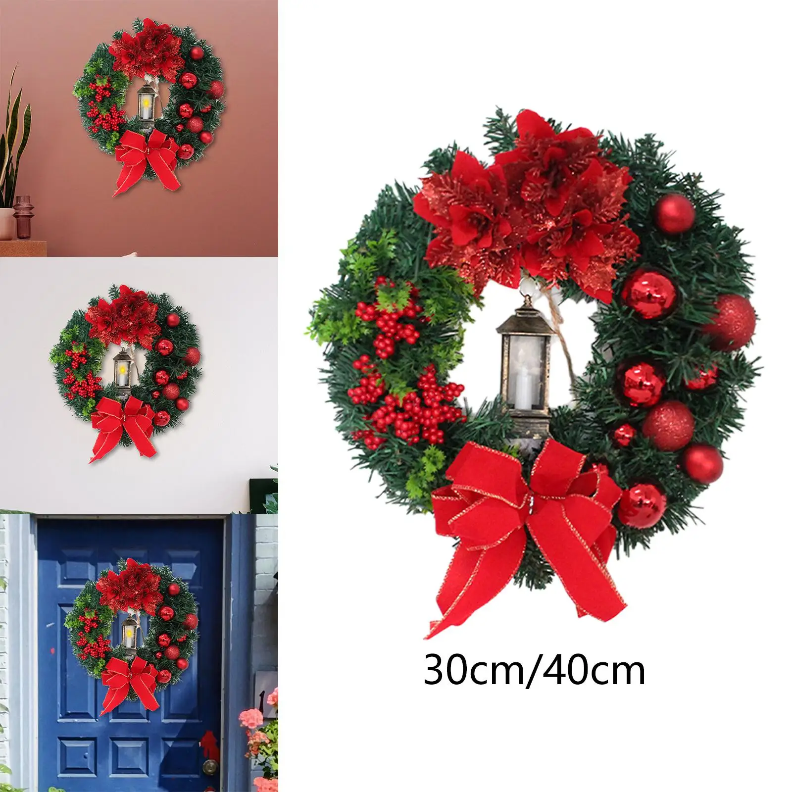 Christmas Wreath for Front Door, Christmas Winter Home Decorations Wreath for Front Door Interior  Decor