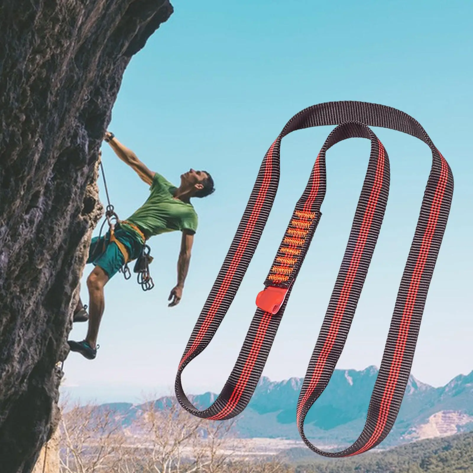 Rock Climbing Sling Runners Mountaineering Gardening 22kN Webbing Straps