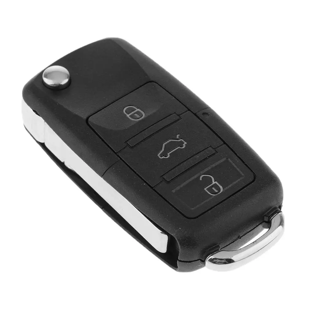 3 Buttons Car Flip Remote Key ID48 Chip Uncut Blade For VW  2002 Part Number:1J0959753AH