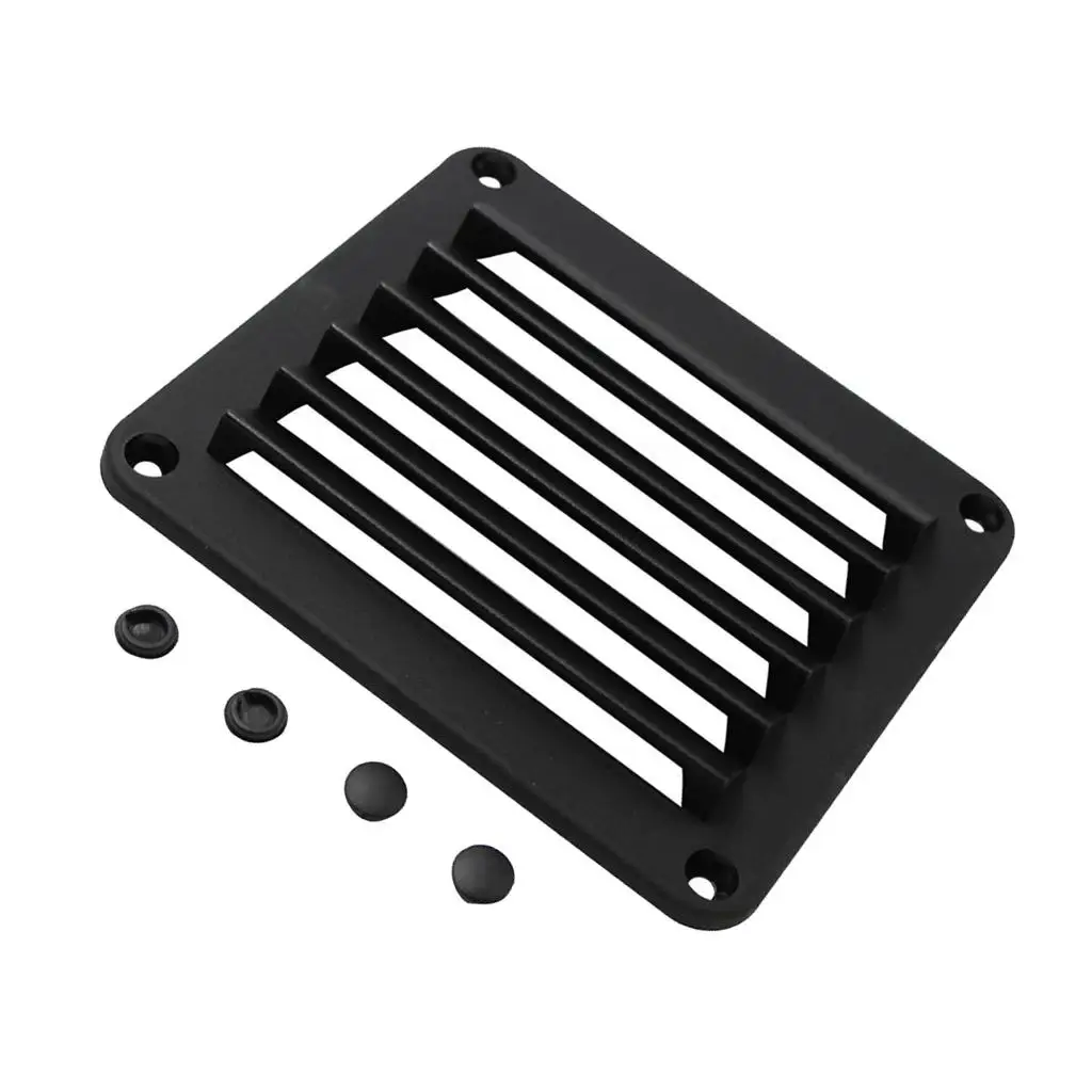 New Black ABS Louvered Vent 5-1/2` X 4-7/8` for Boat-molded ABS White vent