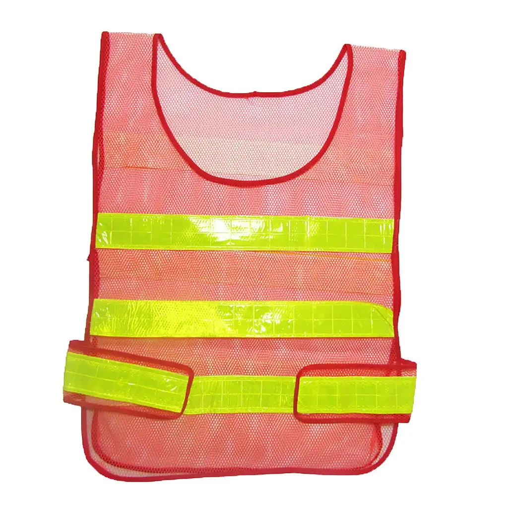 High Visibility Reflective Traffic Vest Safety Jacket Outdoor Sport Wear-Red