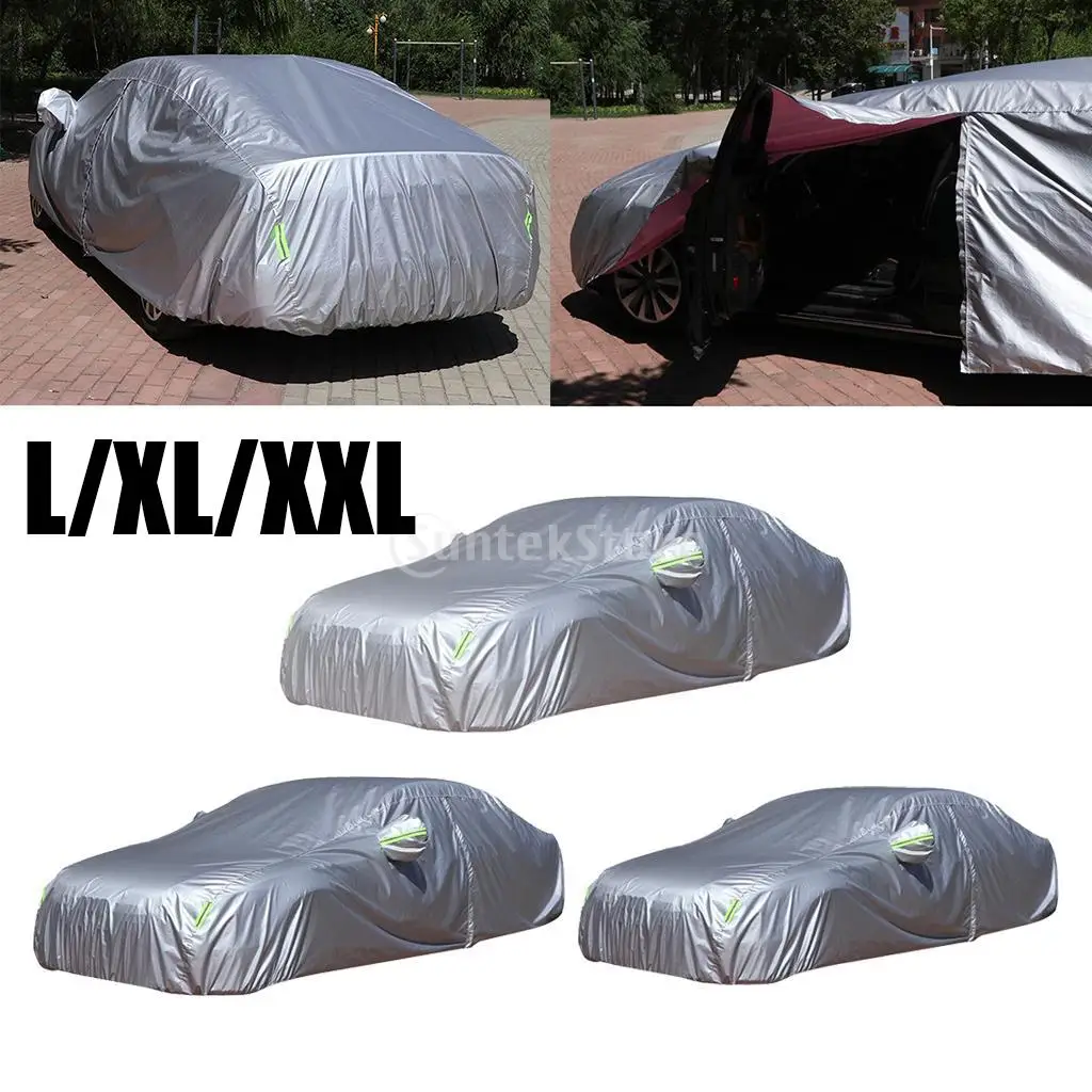 L XL XXL Sedan Car Full Cover Waterproof Outdoor Dustproof Durable
