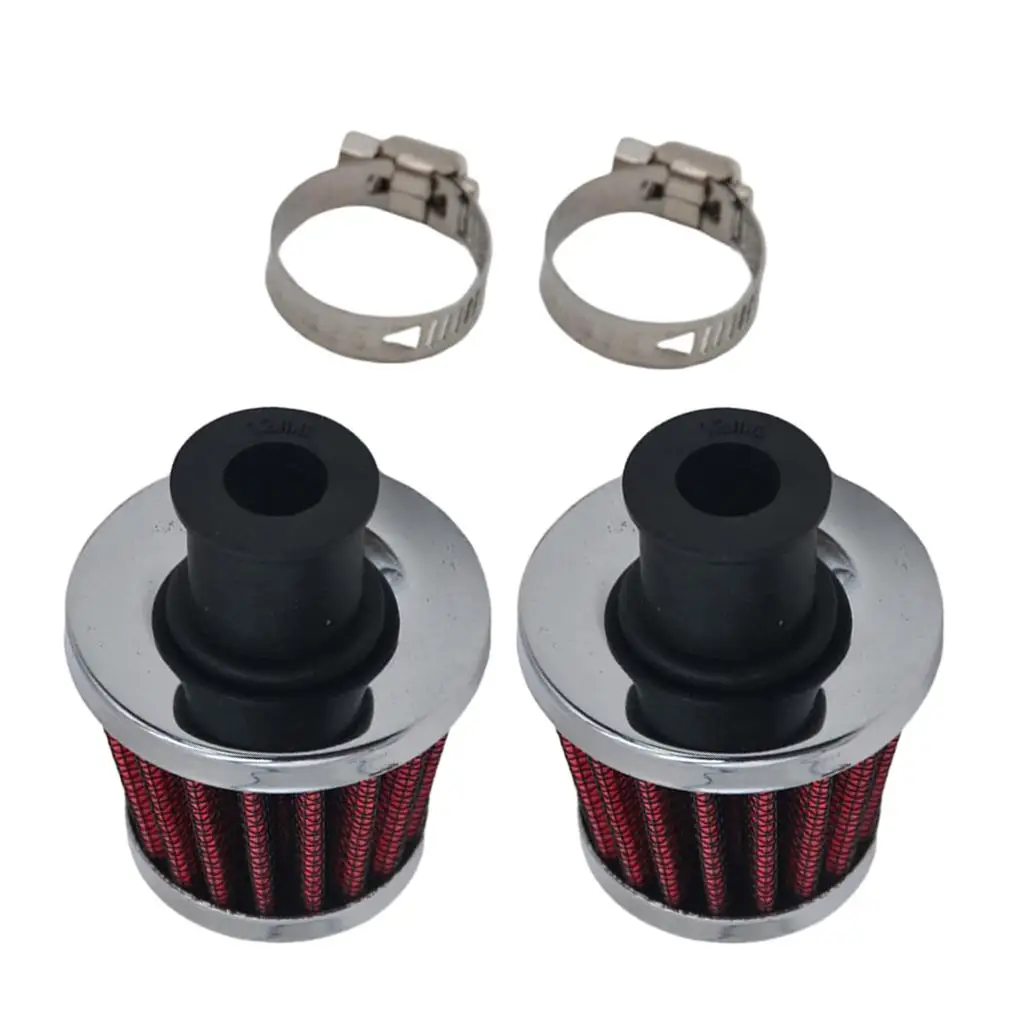 2x Motor Oil 12mm Air Intake Filter Crank Case Vent Cover High Quality