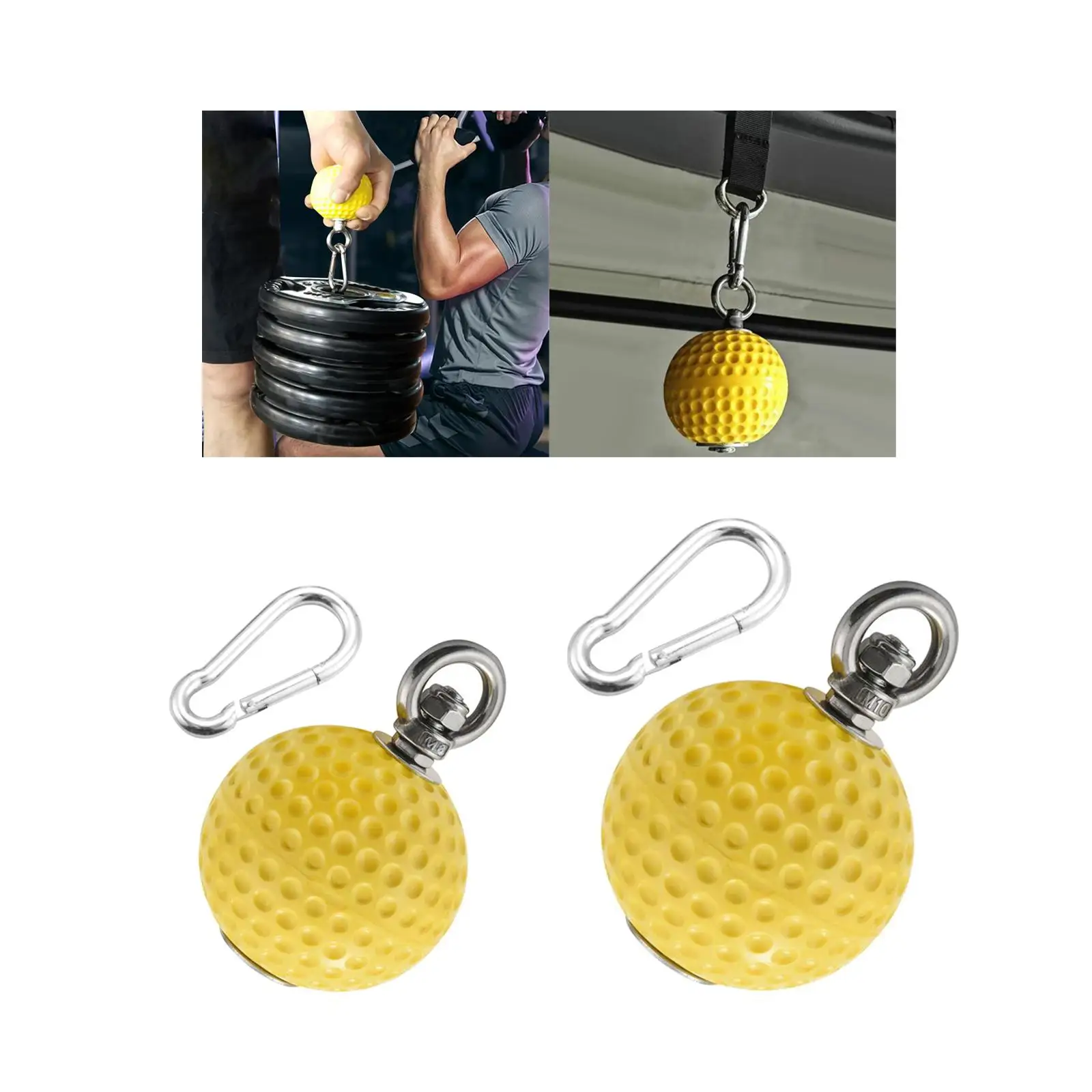 Pull up Balls with Carabiner Power Ball Hold Grips for Arm Biceps Fitness