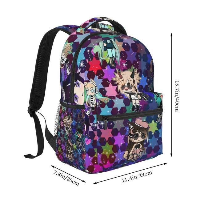 Mochila de viagem unissex Gacha Life Games para meninos e meninas