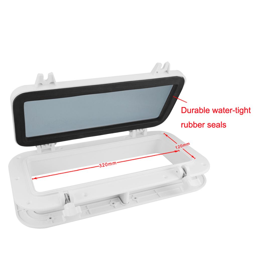 Boat Rectangular Porthole Window w/ ABS & 4mm - (White)
