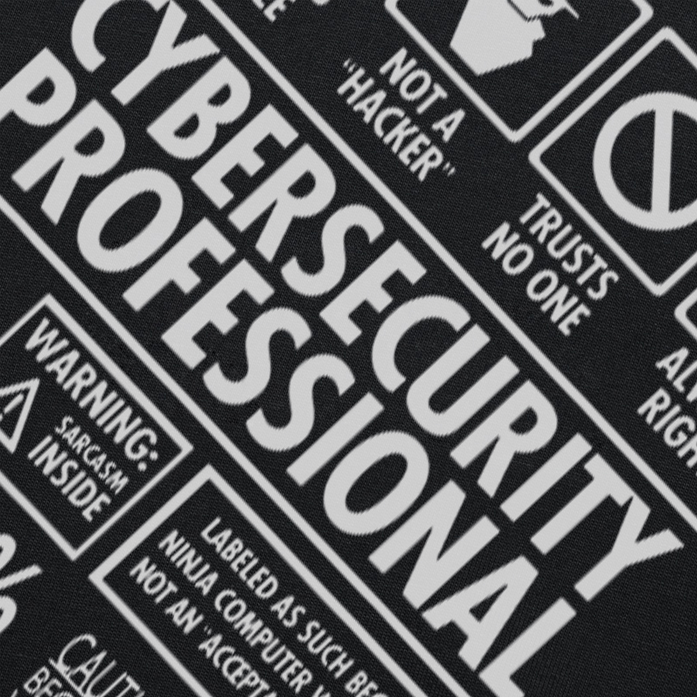 Cyber security profession ell kein Hacker lustige Job T-Shirts Grafik Baumwolle Streetwear Kurzarm Geburtstags geschenke Sommer T-Shirt – Detail 5