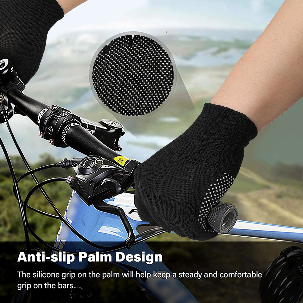 Non-slip Nylon Gloves for Safety Work Outdoor Cycling Breathable Half Finger Gloves Mittens Men Fingerless Touchscreen Gloves