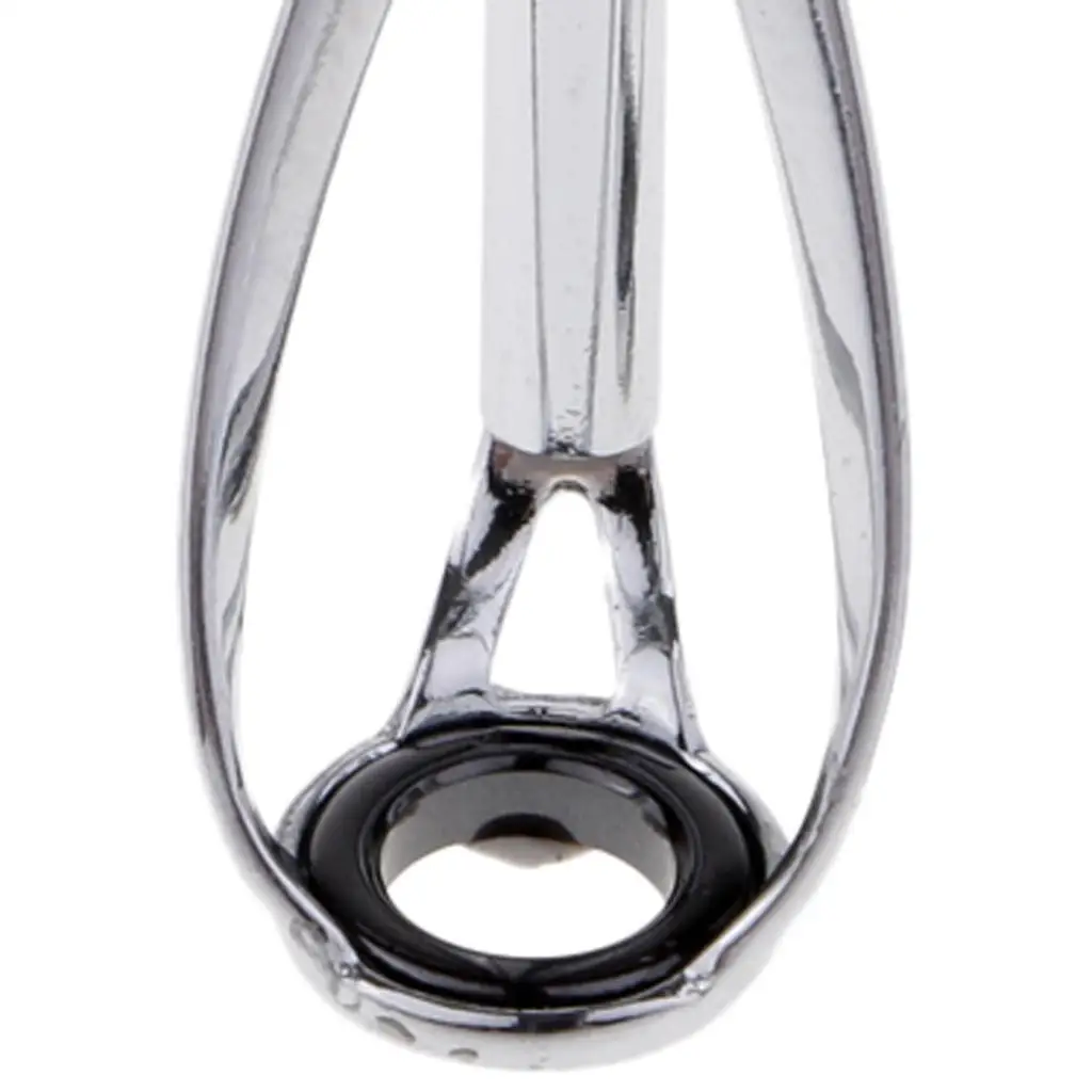 5pcs Fishing Rod Pole Guides SIC Ring Tips Top Eye Rings Repair Kits Mixed Sizes 1.3mm - 3.5mm
