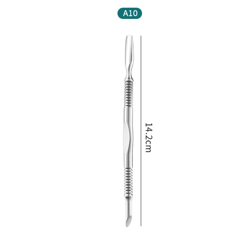 Stainless Steel Double-Ended Cuticle Pusher - Nail Care Tool