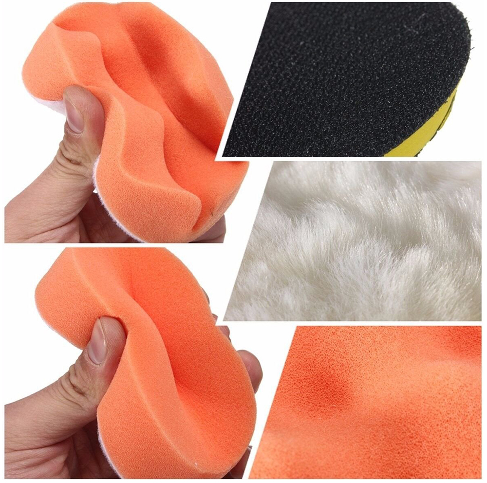 Car Waxing Sponge Pad Polishing Kit Auto Detailing Sandpaper Buffing Sanding Disc Polisher Drill Adapter Headlight Restoration
