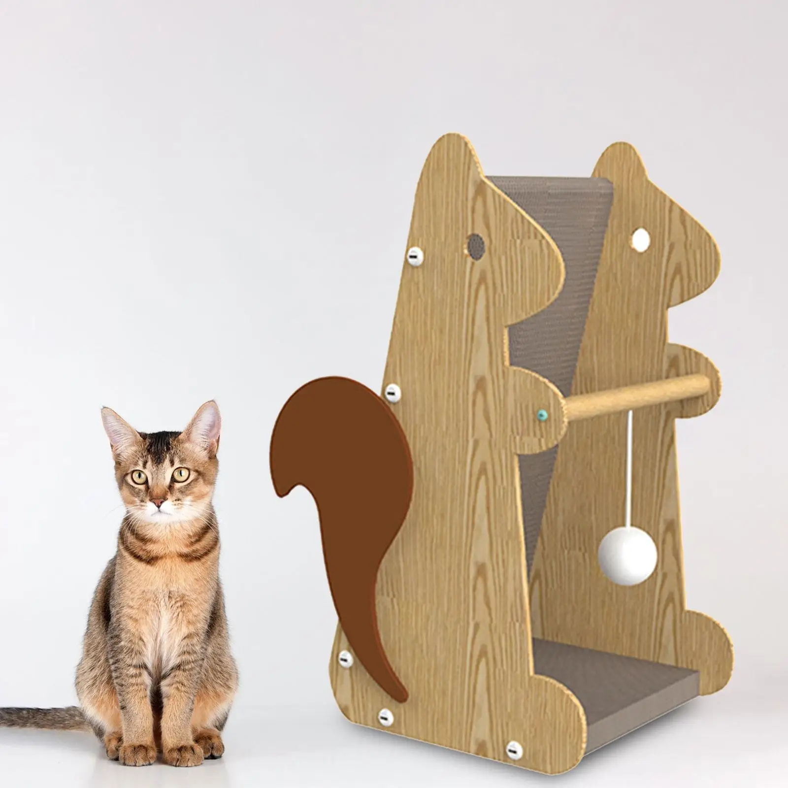 Cat Scratcher Scraper Detachable Lounge Bed Scratching Post Toy