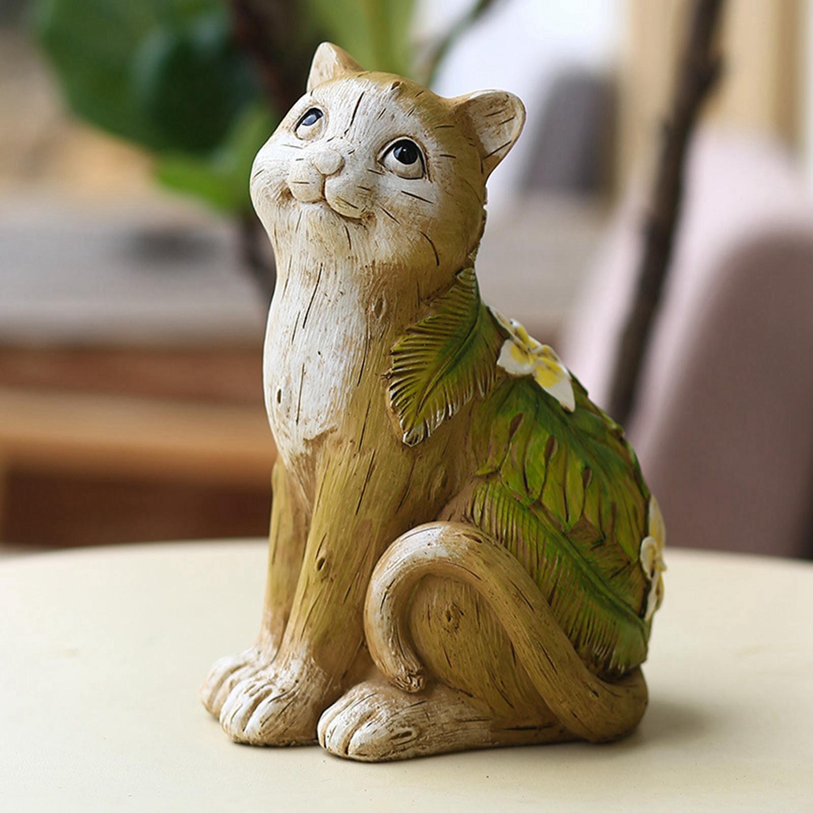 Resin Animal Statue Photo Props Decorative Crafts Miniature Ornament Sculpture for Garden Art Decor House Lawn Pond Porch