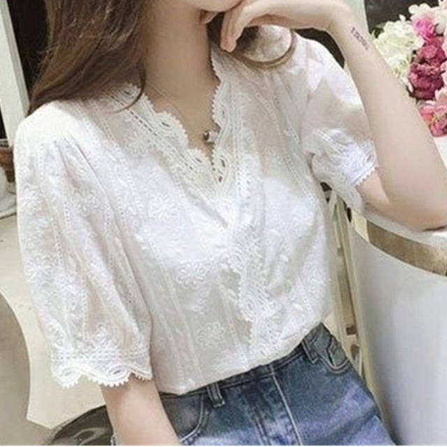 Yurosiay Col En Dentelle Amovible Pour Femme - Motif Floral Brodé