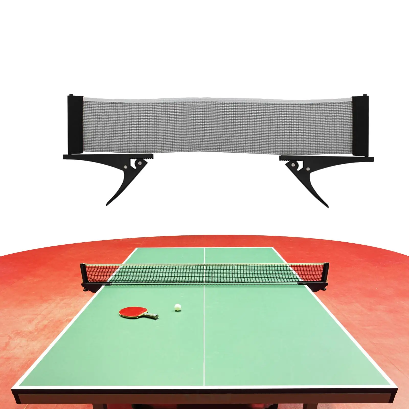 Portable Table Tennis Net and Post for Any Table Durable Easy to Install
