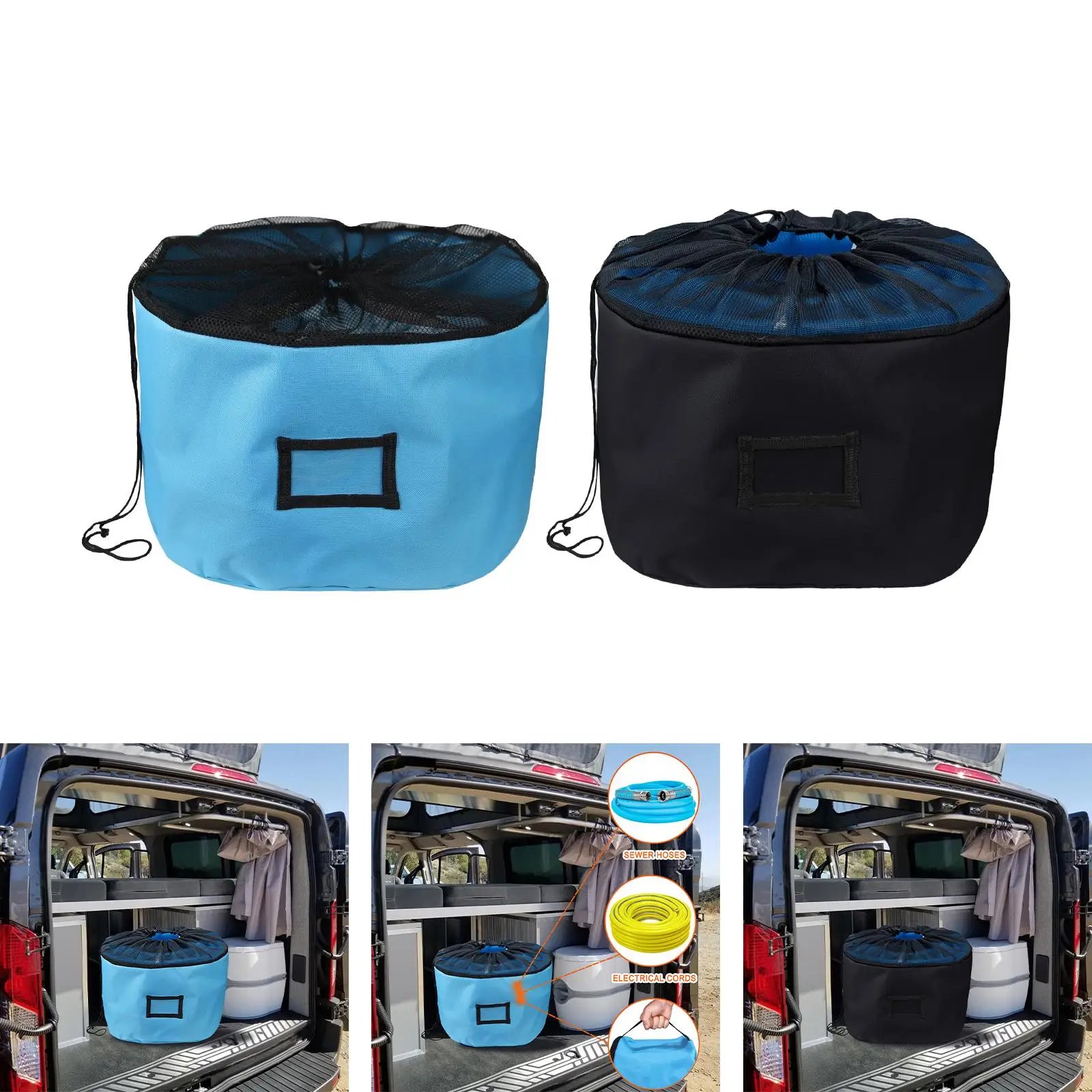 RV Hose storage Waterproof Camper Accessories Oxford Cloth Utility Bag for Electrical Cord Electrical Cords Vehicle Outside