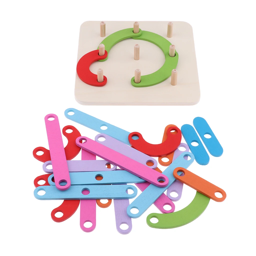 Wooden Geometric Letter Sorter Board Blocks Montessori Toy Educational Toys