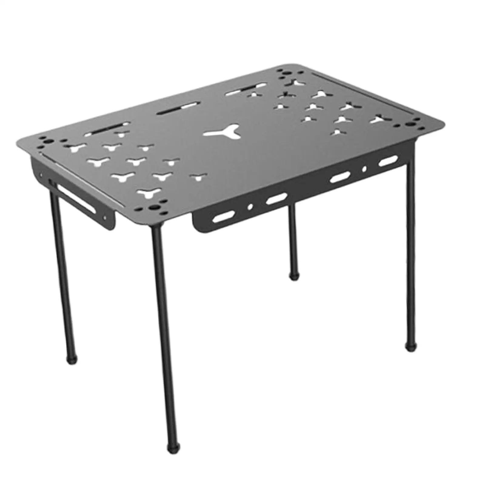 Portable Camping Foldable Table Rack Collapsible Desk Heavy Duty Furniture Tableware for Picnic Outdoor Traveling Cooking Beach