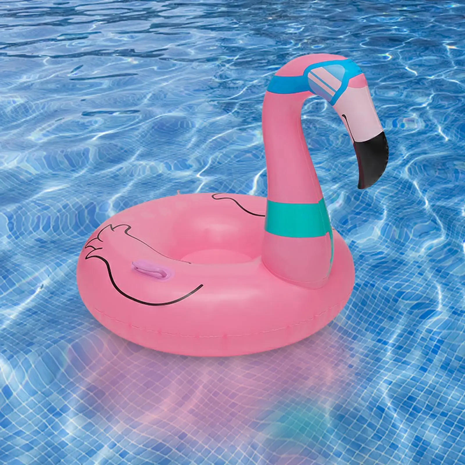 Inflatable Snow Tube Large Flamingo Snow Tube with Sturdy Handles for Outdoor