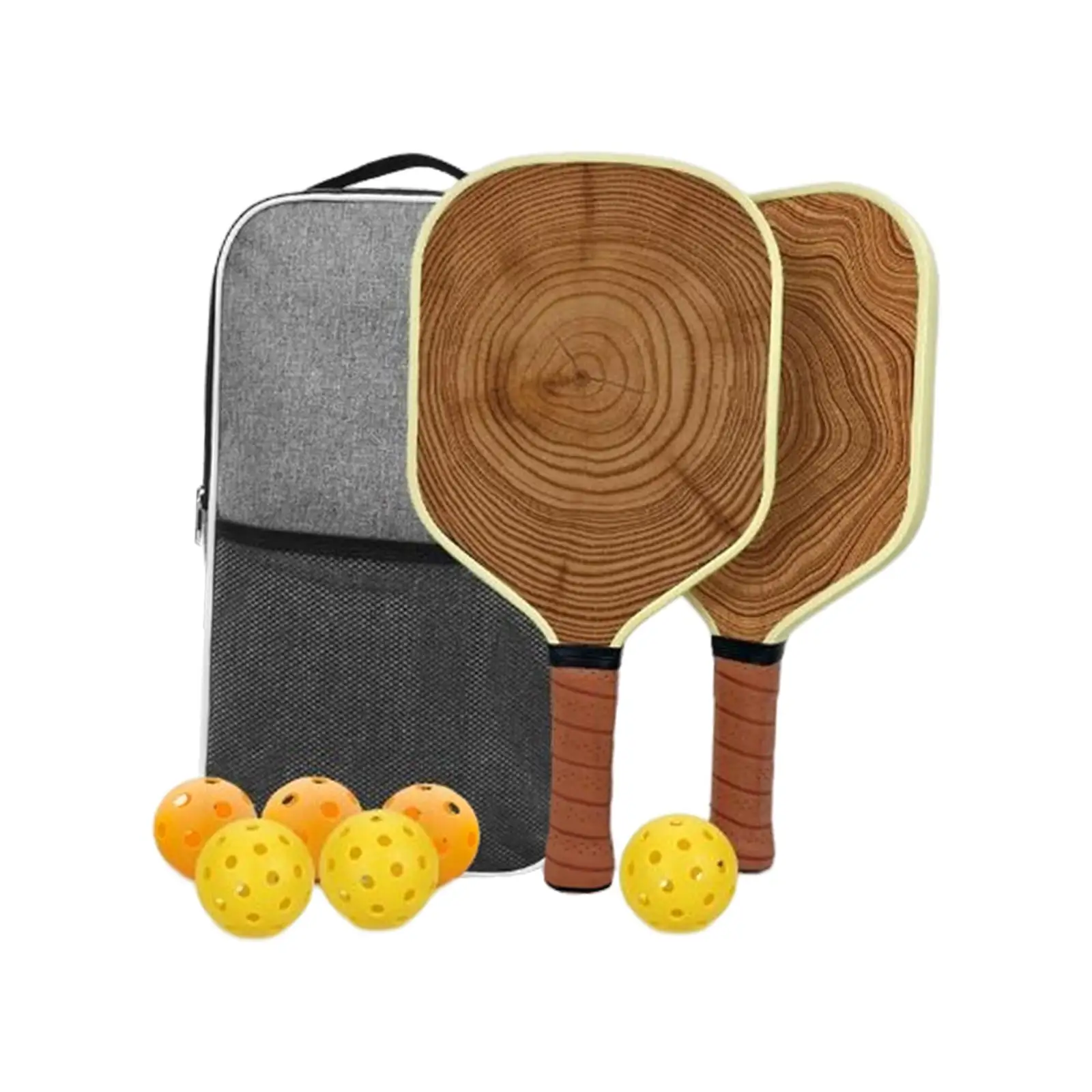 Lightweight Pickleball Paddles Set with Storage Bag 6 Balls Racquets Pickleball Rackets for Indoor Outdoor Use Men Women Player