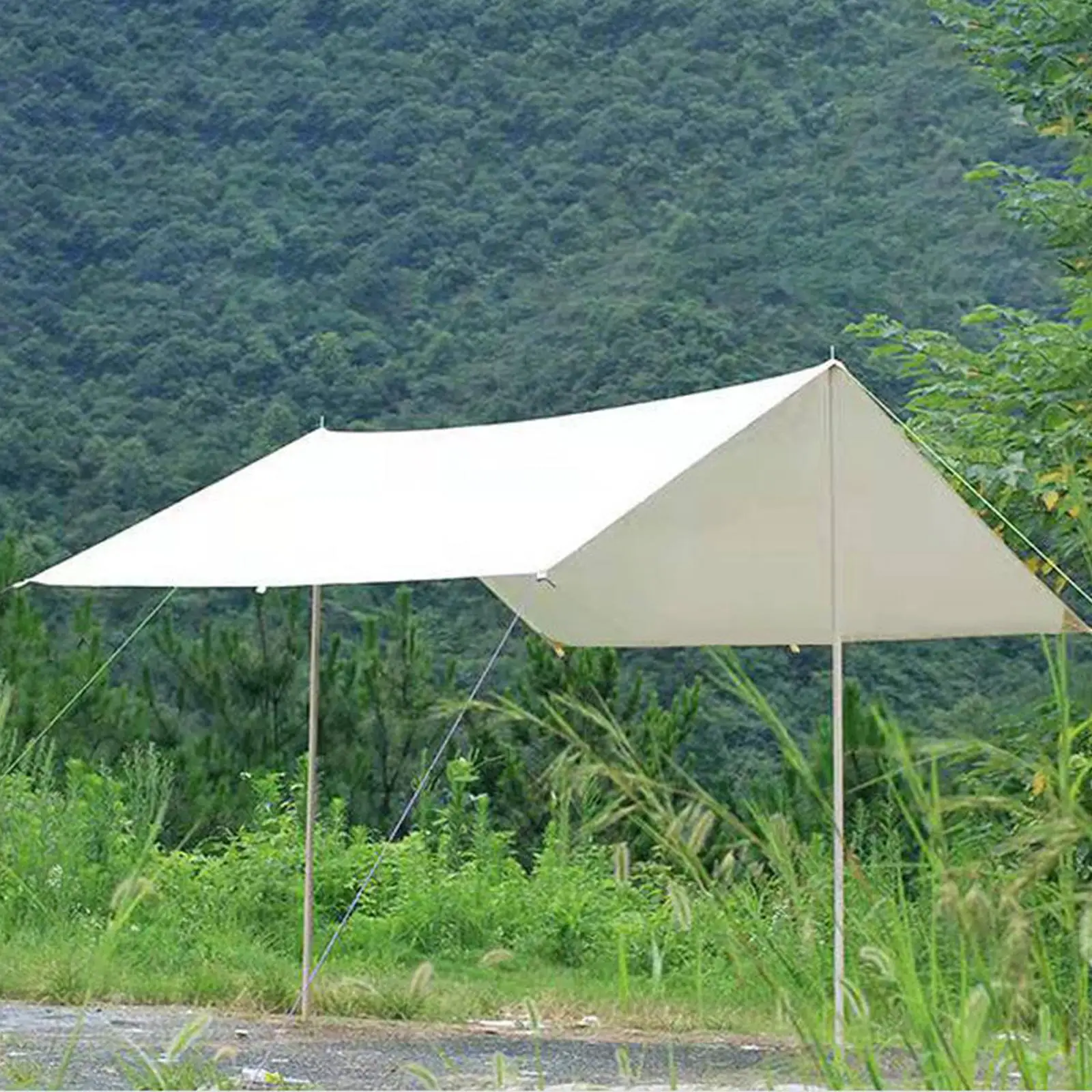 Camping Tent Tarp Sun Shelter Sun Shade Canopy Awning Windproof for Picnic Travel