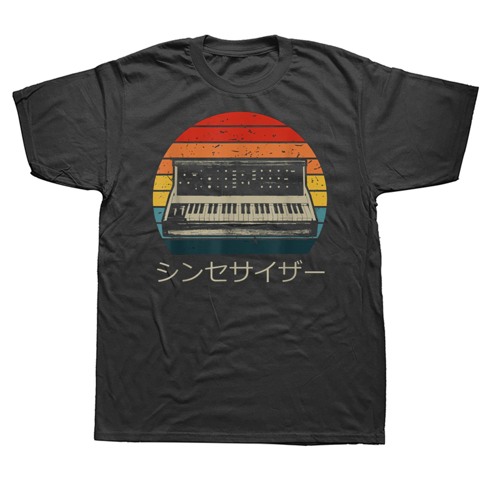 Retro Synthesizer Musikproduzent T-Shirts Grafik Baumwolle Streetwear Kurzarm Geburtstagsgeschenke Sommer T-Shirt Herrenbekleidung – Detail 2